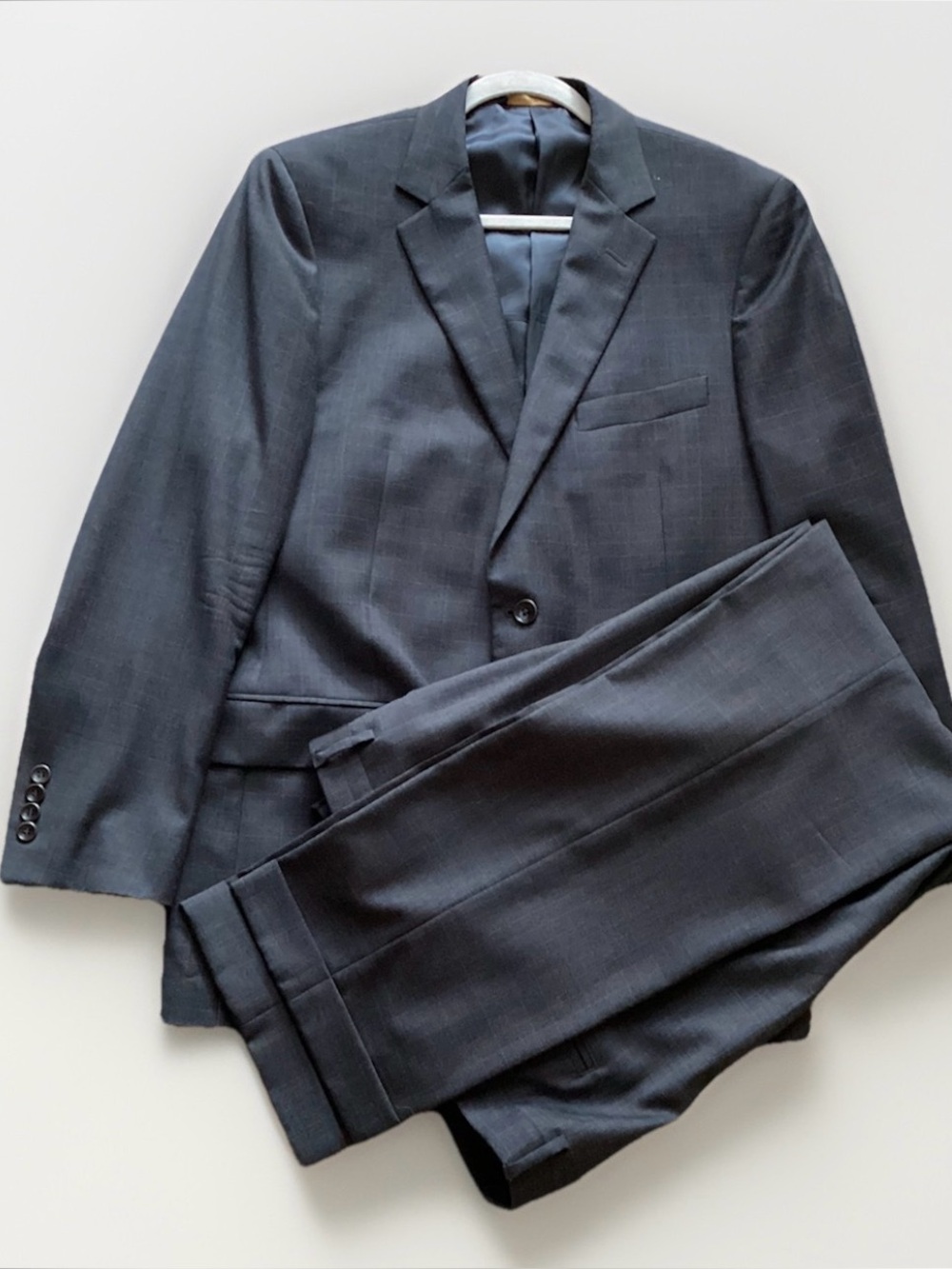 Brooks Brothers 1818 Made In Italy 43R 38W Fitzgerald Suit Gray Check